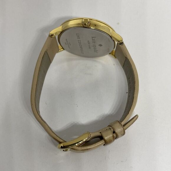 Kate Spade New York Metro 0073 Women Beige Leather Analog Dial Wrist Watch MP653 main image 6